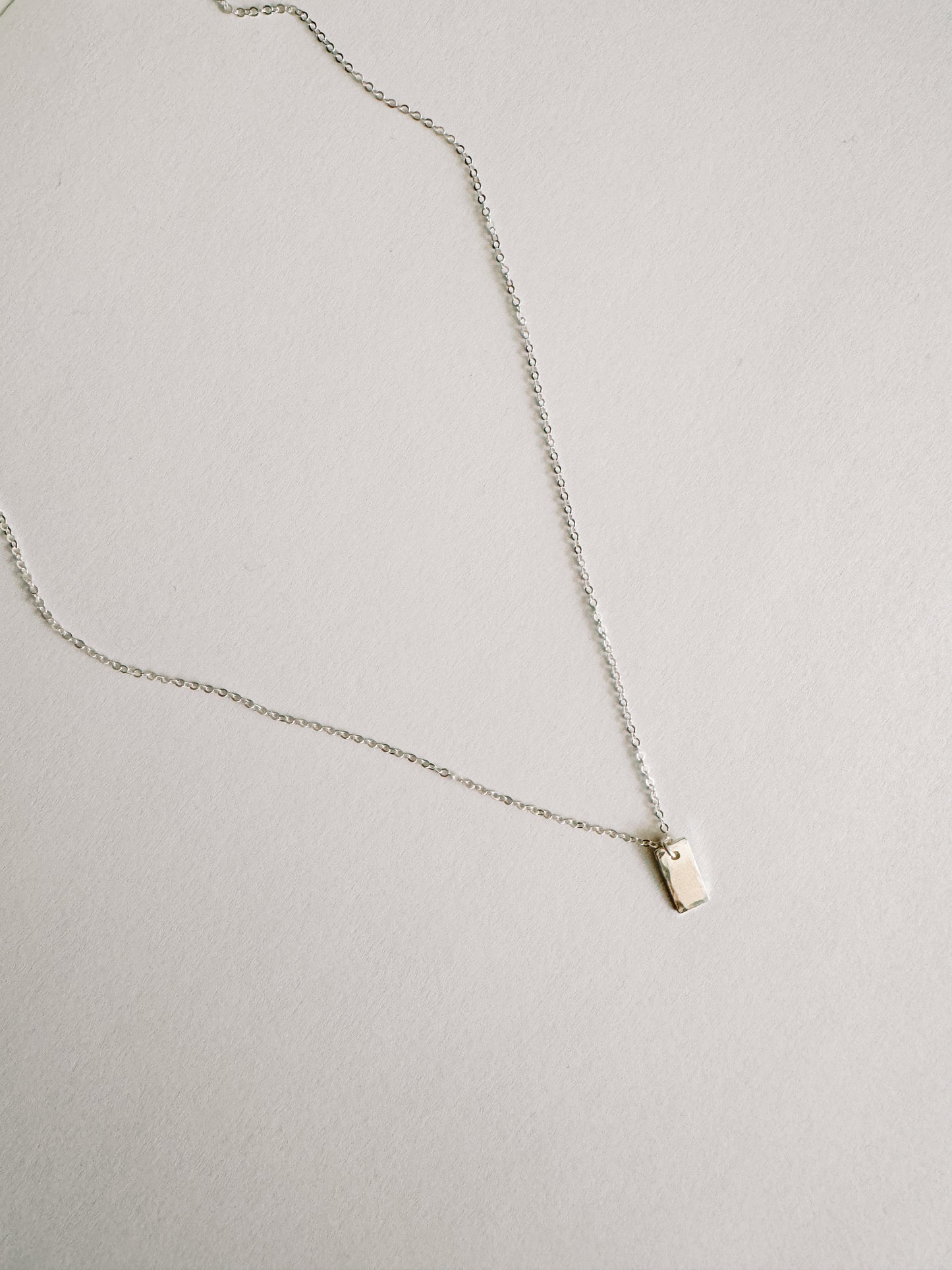 Mini Tag Silver Necklace