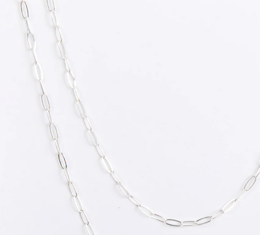 Paperclip Silver Necklace